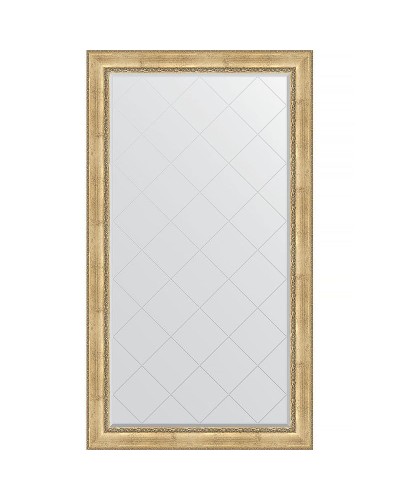 Зеркало Evoform Exclusive-G Floor 207х117 BY 6378 с гравировкой в багетной раме - Состаренное серебро с орнаментом 120 мм