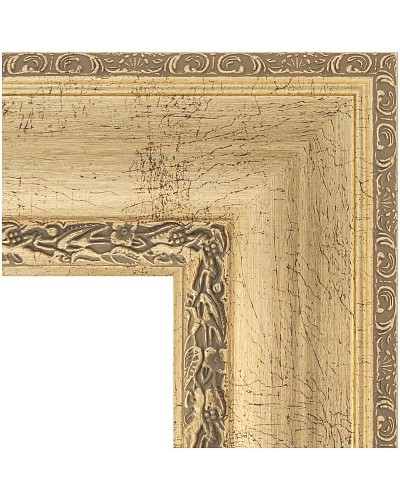 Зеркало Evoform Exclusive-G Floor 207х117 BY 6378 с гравировкой в багетной раме - Состаренное серебро с орнаментом 120 мм