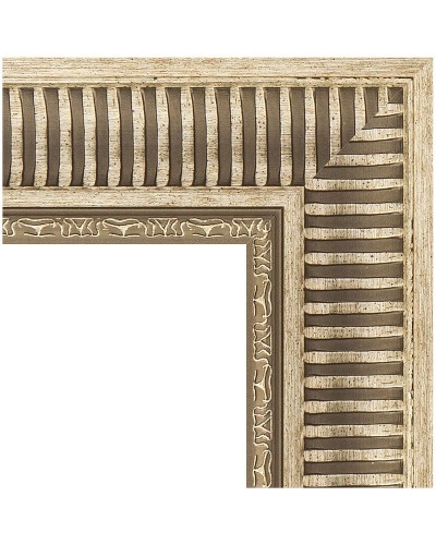 Зеркало Evoform Exclusive-G Floor 202х112 BY 6361 с гравировкой в багетной раме - Серебряный акведук 93 мм