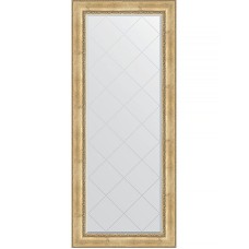 Зеркало Evoform Exclusive-G Floor 207х87 BY 6338 с гравировкой в багетной раме - Состаренное серебро с орнаментом 120 мм