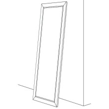 Зеркало Evoform Exclusive-G Floor 204х114 BY 6368 с гравировкой в багетной раме - Травленое серебро 99 мм