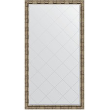 Зеркало Evoform Exclusive-G Floor 198х108 BY 6347 с гравировкой в багетной раме - Серебряный бамбук 73 мм