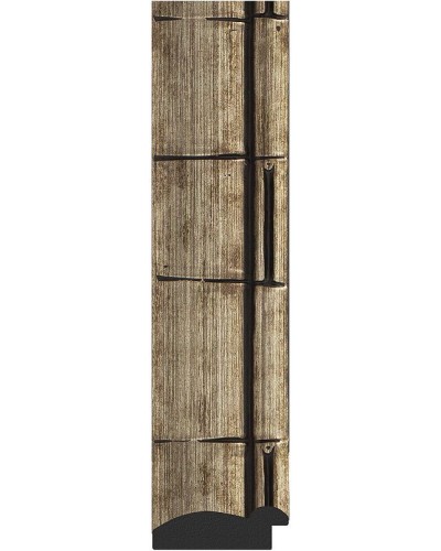 Зеркало Evoform Exclusive-G Floor 198х108 BY 6347 с гравировкой в багетной раме - Серебряный бамбук 73 мм