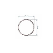 PLUTO - Зеркало 600х600 круглое Nimbus 6 (черный) нейтр.св. сенсор на зеркале