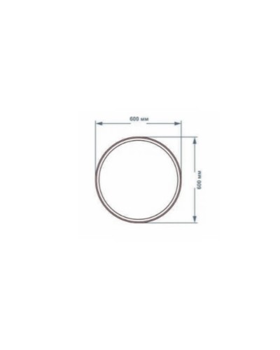 PLUTO - Зеркало 600х600 круглое Nimbus 6 (золото янтарь) нейтр.св. сенсор на зеркале