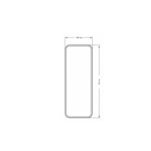 MERCURY - Зеркало 600х800 прямоуг. Rettangolo 6 (платина) нейтр.св. сенсор на зеркале