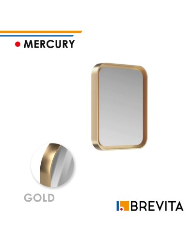 MERCURY - Зеркало 600х800 прямоуг. Rettangolo 6 (золото янтарь) нейтр.св. сенсор на зеркале