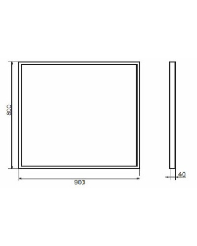 Зеркало Comforty Бредфорд 90 00004147988 Черное