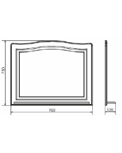 Зеркало Comforty Павия 100 00004147986 Белый глянец