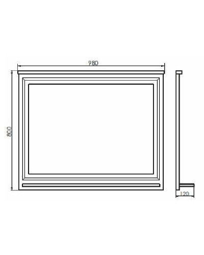 Зеркало Comforty Феррара 100 00004147993 Белый глянец