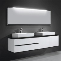 Зеркало Orans BC-6023-1800 6023180З с подсветкой Черное Белое