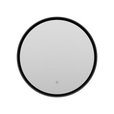 PLUTO - Зеркало 600х600 круглое Nimbus 6 (черный) нейтр.св. сенсор на зеркале