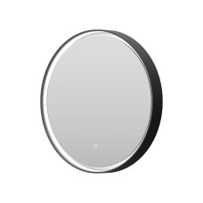 PLUTO - Зеркало 600х600 круглое Nimbus 6 (черный) нейтр.св. сенсор на зеркале
