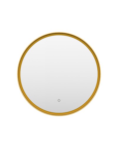 PLUTO - Зеркало 600х600 круглое Nimbus 6 (золото янтарь) нейтр.св. сенсор на зеркале