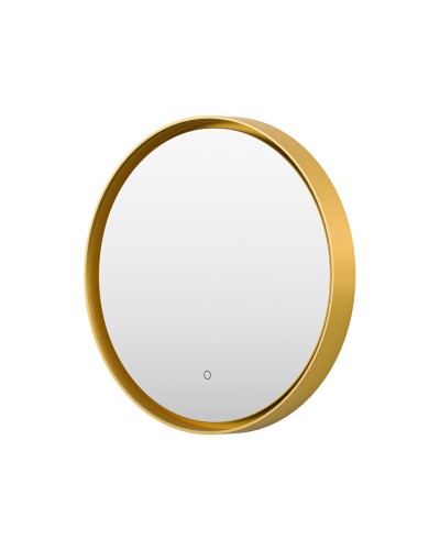 PLUTO - Зеркало 600х600 круглое Nimbus 6 (золото янтарь) нейтр.св. сенсор на зеркале