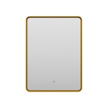 MERCURY - Зеркало 600х800 прямоуг. Rettangolo 6 (золото янтарь) нейтр.св. сенсор на зеркале