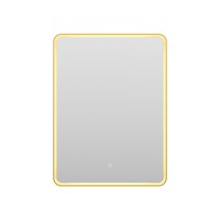MERCURY - Зеркало 600х800 прямоуг. Rettangolo 6 (золото янтарь) нейтр.св. сенсор на зеркале