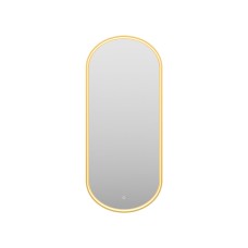 SATURN - Зеркало 500х1150 овальное Drom 1 (золото янтарь) нейтр.св. сенсор на зеркале