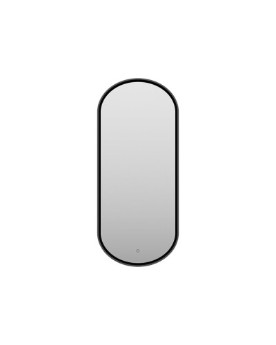 SATURN - Зеркало 500х1150 овальное Drom 1 (черный) нейтр.св. сенсор на зеркале