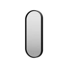 SATURN - Зеркало 500х1150 овальное Drom 1 (черный) нейтр.св. сенсор на зеркале