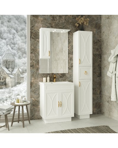 Амбра - 70 зеркало-шкаф лев. (свет)