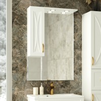 Амбра - 70 зеркало-шкаф лев. (свет)