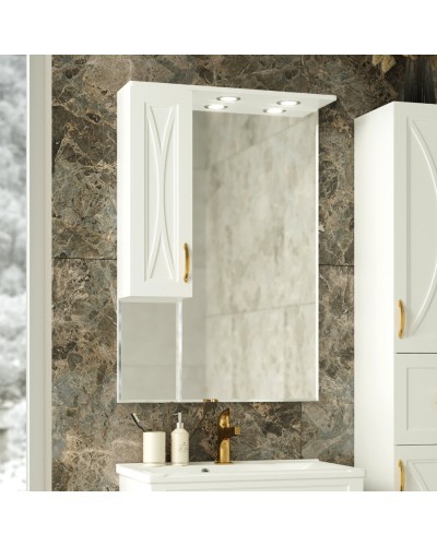 Амбра - 70 зеркало-шкаф лев. (свет)