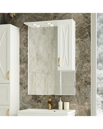 Амбра - 70 зеркало-шкаф прав. (свет)