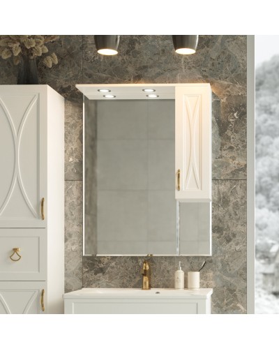 Амбра - 80 зеркало-шкаф прав. (свет)