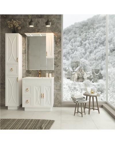 Амбра - 80 зеркало-шкаф прав. (свет)