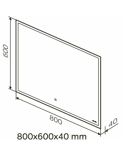 Зеркало AM.PM Spirit v2.0 80 M71AMOX0801SA с подогревом с подсветкой и сенсорным выключателем