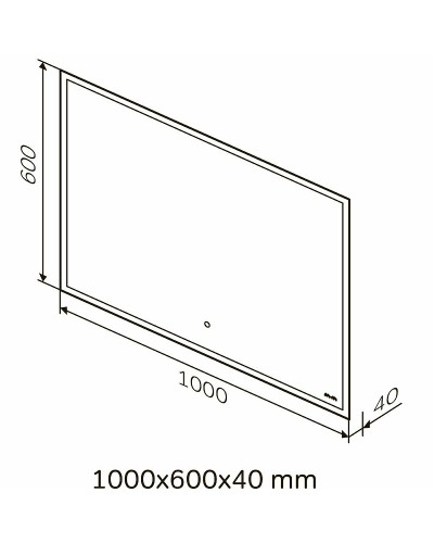 Зеркало AM.PM Spirit v2.0 100 M71AMOX1001SA с подогревом с подсветкой и сенсорным выключателем