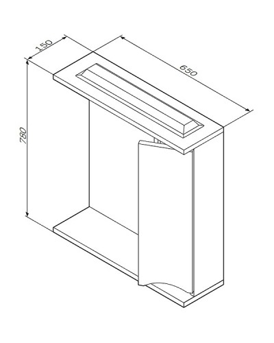 Зеркало со шкафом AM.PM Like 65 R M80MPR0651WG с подсветкой Белый