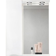 Зеркало со шкафом BelBagno MARINO-SPC-600/750-1A-BL-P-L 60 с подсветкой Bianco Lucido