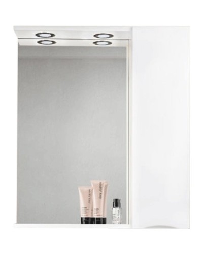 Зеркало со шкафом BelBagno MARINO-SPC-800/750-1A-BL-P-R 80 с подсветкой Bianco Lucido