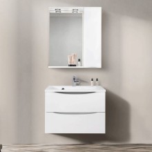 Зеркало со шкафом BelBagno MARINO-SPC-900/750-1A-BL-P-R 90 с подсветкой Bianco Lucido