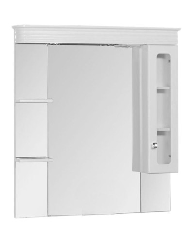 Зеркало со шкафом Aquanet Греция 110 171544 с подсветкой R Белое Swarovski