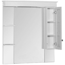 Зеркало со шкафом Aquanet Греция 110 171544 с подсветкой R Белое Swarovski