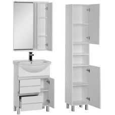 Зеркало со шкафом Aquanet Доминика 60 171918 с подсветкой R Белое