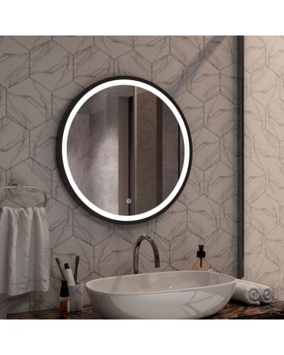 АЛЬФЕРАЦ - D600 Зеркало Led, с сенс. на зеркале, холодная подсветка, б/подогрева (Стайл ЗЛП1016)