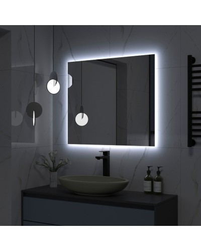 НЕМБУС - 800х700 Зеркало Led, ореол с бесконт.сенс., холод.подсветка с подогревом (Треже ЗЛП534)