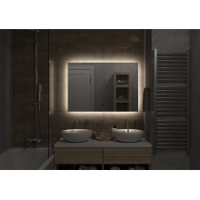 НЕМБУС -1000х700 Зеркало Led, ореол с бесконт.сенс., холод.подсветка с подогревом (Треже ЗЛП400)