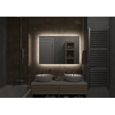 НЕМБУС -1000х700 Зеркало Led, ореол с бесконт.сенс., холод.подсветка с подогревом (Треже ЗЛП400)