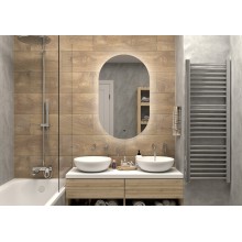 ТИТАВИН - 600х1000 Зеркало Led, ореол с бесконт.сенс., холод.подсветка с подогревом (Флер ЗЛП532)