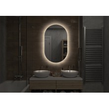 ТИТАВИН - 600х1000 Зеркало Led, ореол с бесконт.сенс., холод.подсветка с подогревом (Флер ЗЛП532)