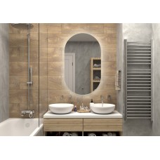 ТИТАВИН - 650х1100 Зеркало Led, ореол с бесконт.сенс., холод.подсветка с подогревом (Флер ЗЛП595)