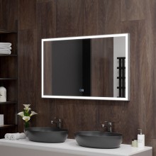 ВЕРИТАТЕ -1000х600 Зеркало Led, с сенс. на зеркале, холодная подсветка, с подогревом (Фрам ЗЛП538)