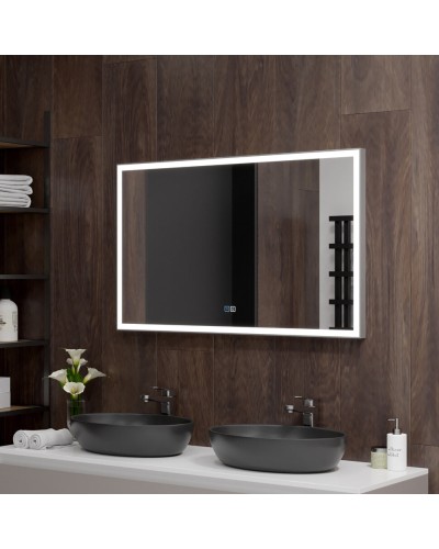 ВЕРИТАТЕ -1000х600 Зеркало Led, с сенс. на зеркале, холодная подсветка, с подогревом (Фрам ЗЛП538)