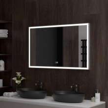 ВЕРИТАТЕ -1000х600 Зеркало Led, с сенс. на зеркале, холодная подсветка, с подогревом (Фрам ЗЛП538)