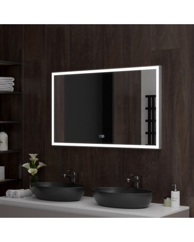 ВЕРИТАТЕ -1000х600 Зеркало Led, с сенс. на зеркале, холодная подсветка, с подогревом (Фрам ЗЛП538)